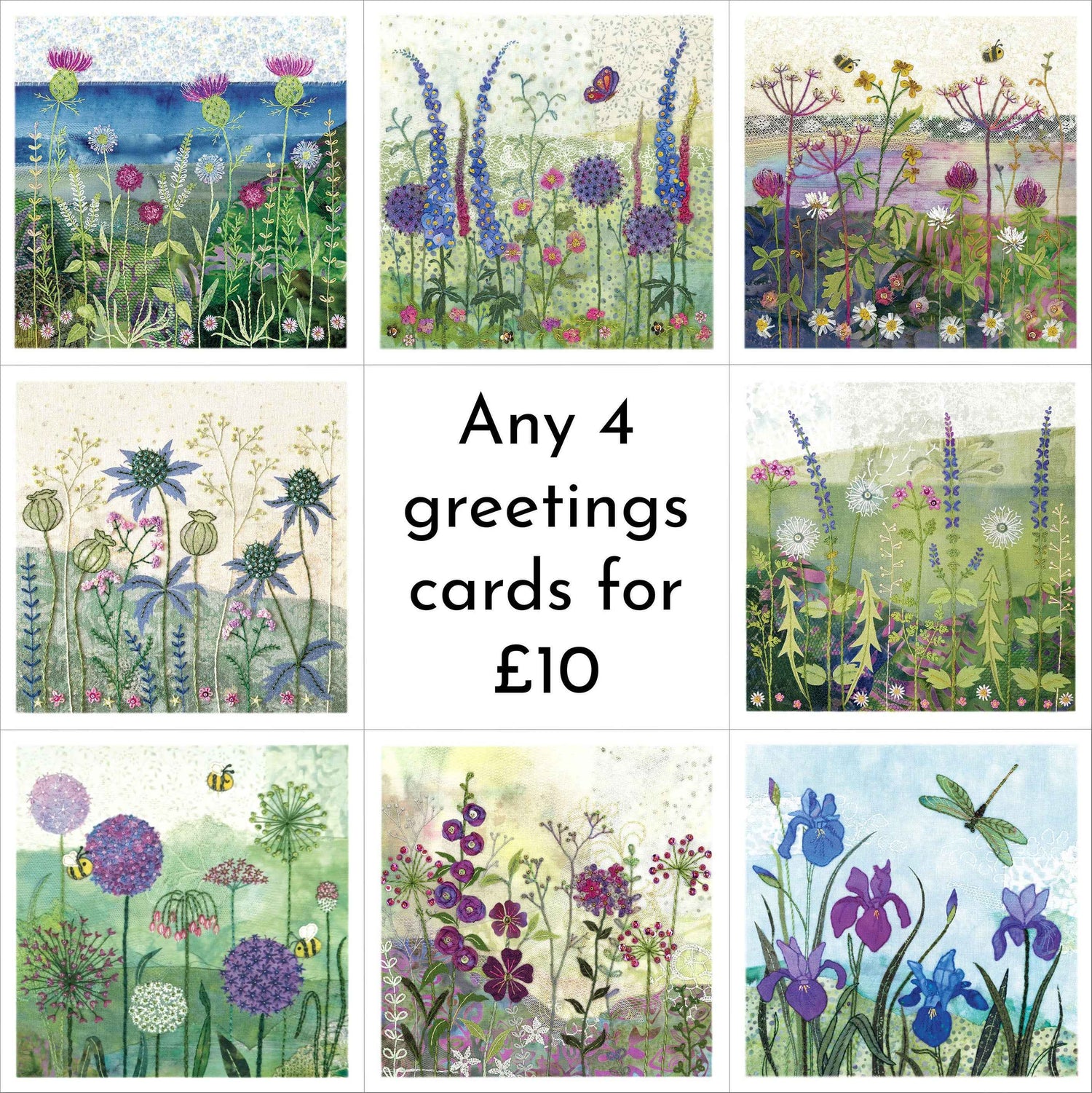 Custom Bundle Set of 4 Greeting Cards