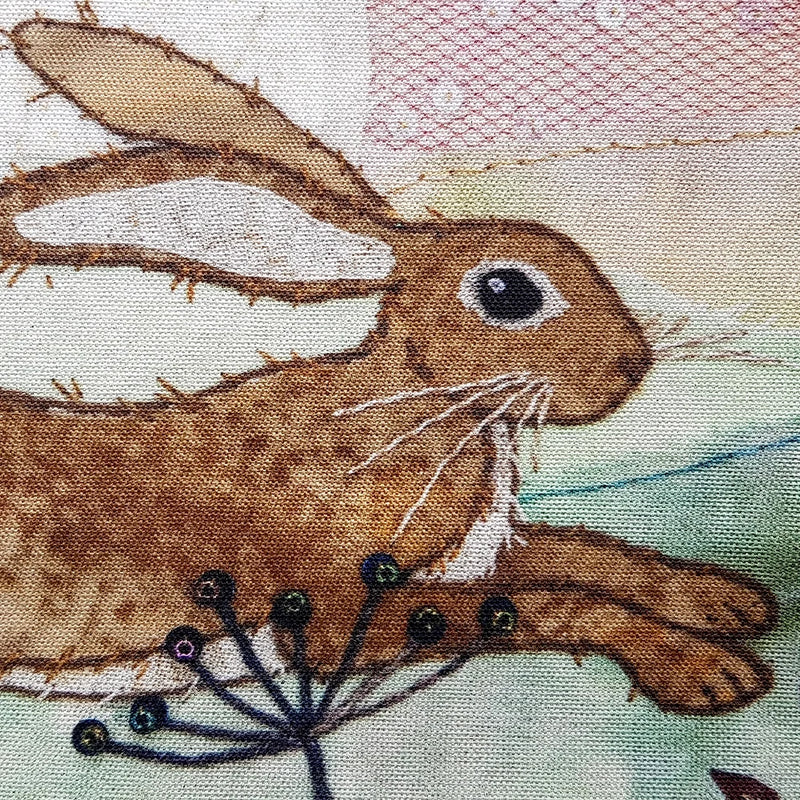 Hare Meadow Fabric Panel