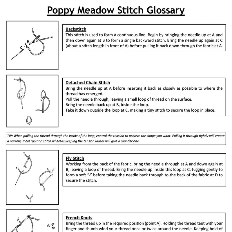 Poppy Meadow Embroidery Kit