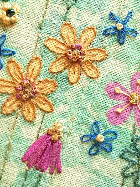 Blue Meadow Hand Embroidery Kit