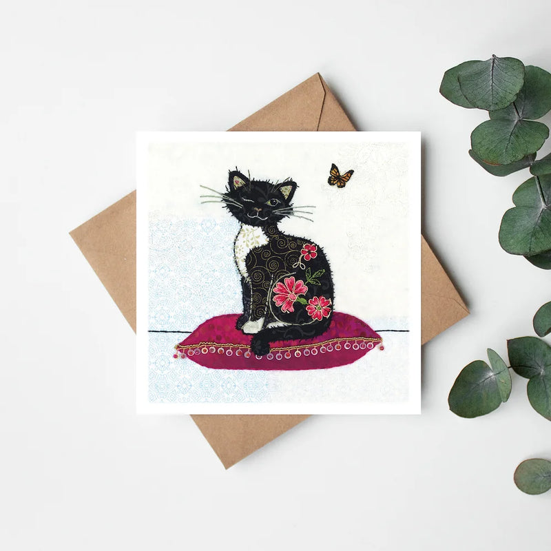 Butterfly Cat Greeting Card