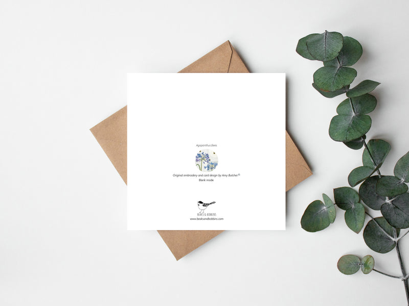Agapanthus Bees Greeting Card