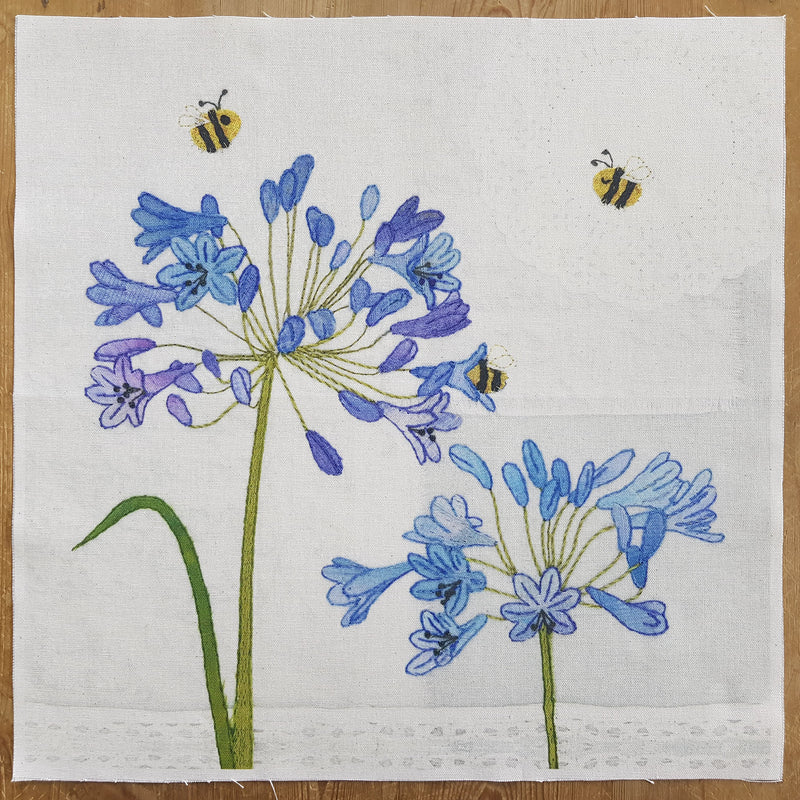 Agapanthus Fabric Panel