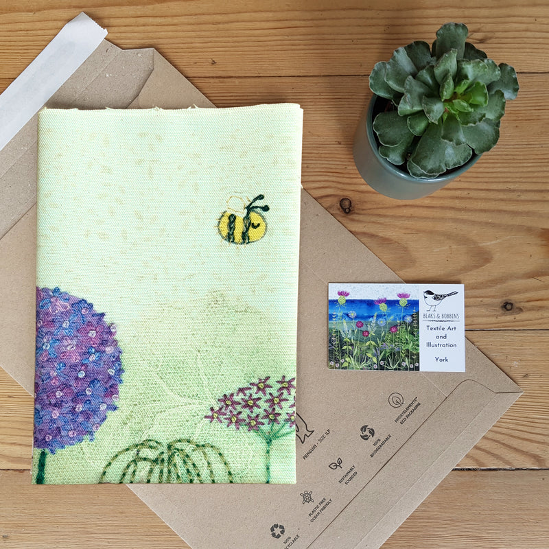 Alliums Fabric Panel