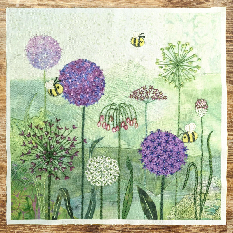 Alliums Fabric Panel