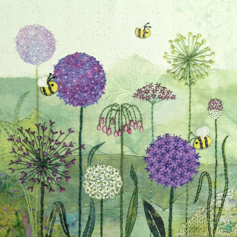 Alliums Fabric Panel