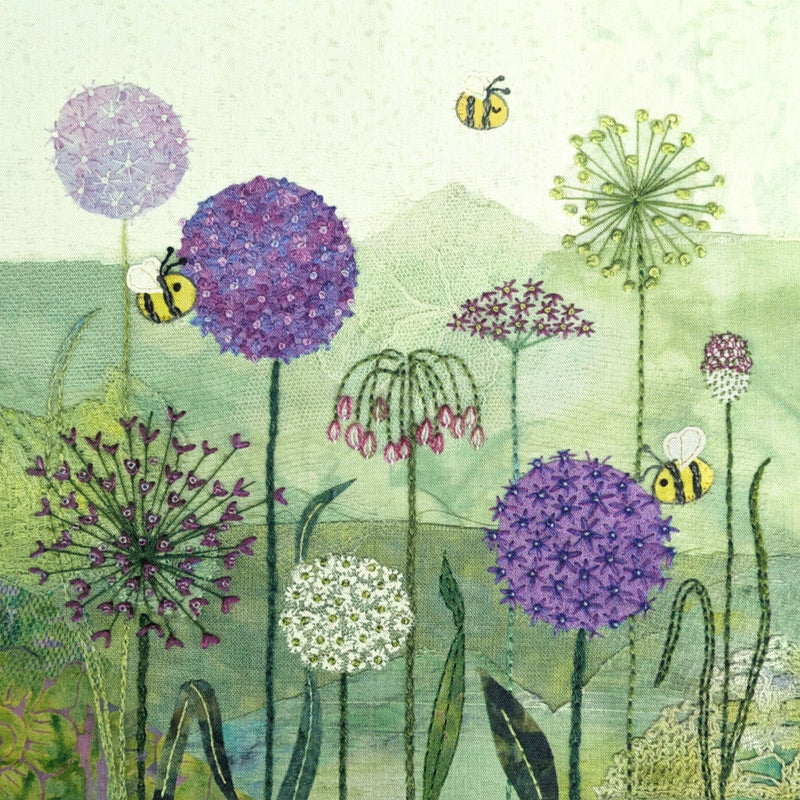 Alliums Fabric Panel