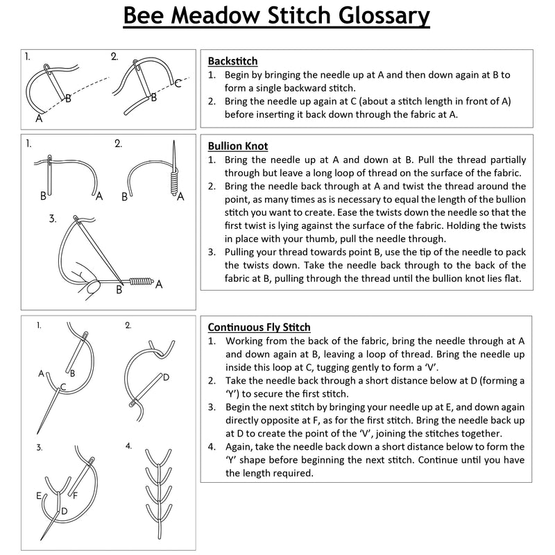 Bee Meadow Hand Embroidery Kit