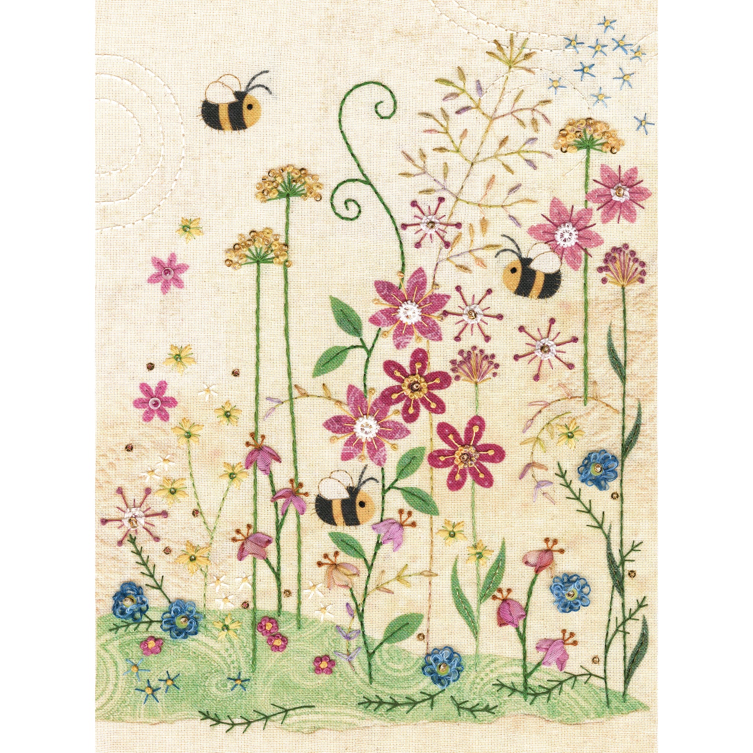 Bee Meadow Hand Embroidery Kit