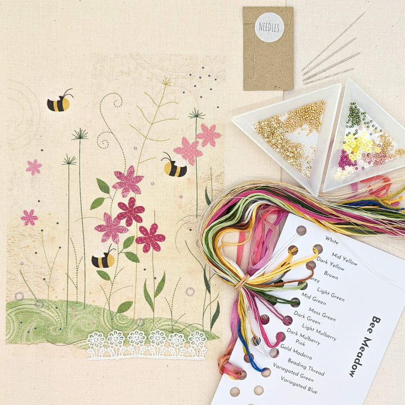 Bee Meadow Hand Embroidery Kit