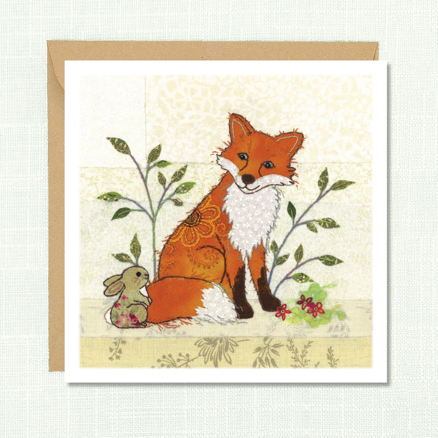 Fox and Rabbit Greetings Card