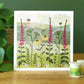 Foxgloves Greetings Card