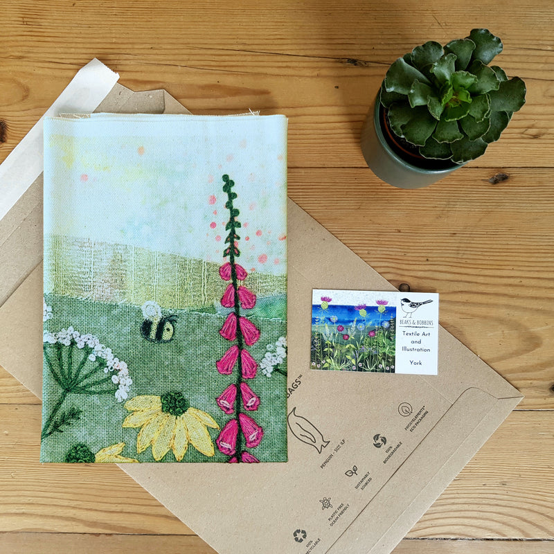 Foxgloves Fabric Panel