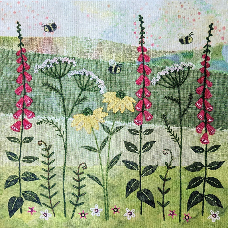 Foxgloves Fabric Panel