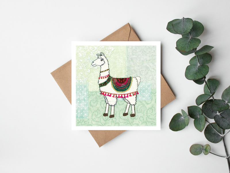 Llama Greetings Card