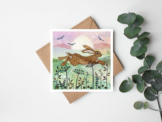 Meadow Hare Greeting Card