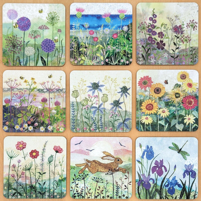 Wooden coasters, Set of 4