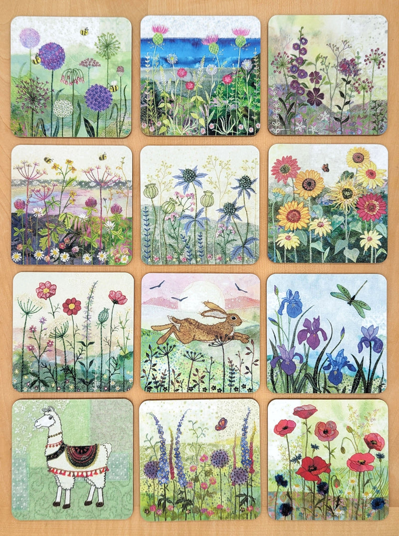 Wooden coasters, Set of 4