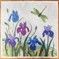 Dragonfly Irises Fabric Panel