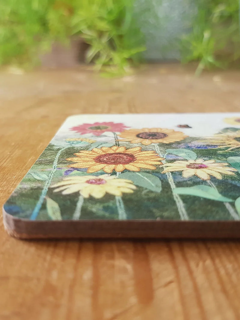 Wooden coasters, Set of 4