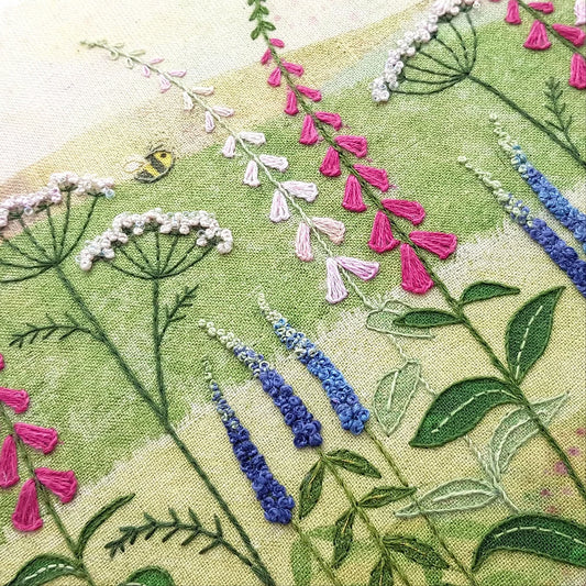 Foxgloves Embroidery Kit