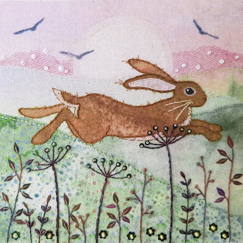 Meadow Hare Hand Embroidery Kit