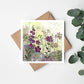 Purple Garden Greetings Card