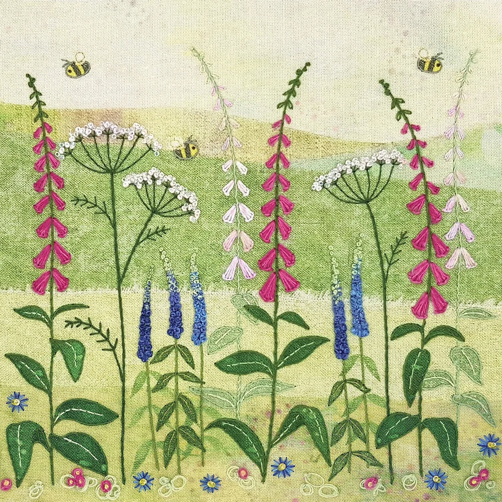 Foxgloves Embroidery Kit