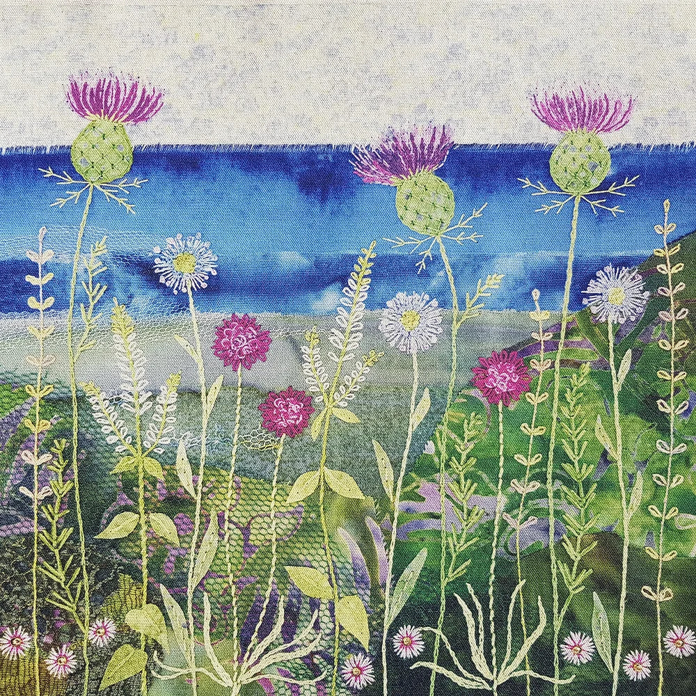 Cornish Coast Fabric Panel